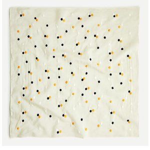 J Crew Square bandana with embroidered dots